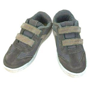 Cat & Jack Size 1 Boys Sneakers Double Strap Hook Loop Closure Leather Details